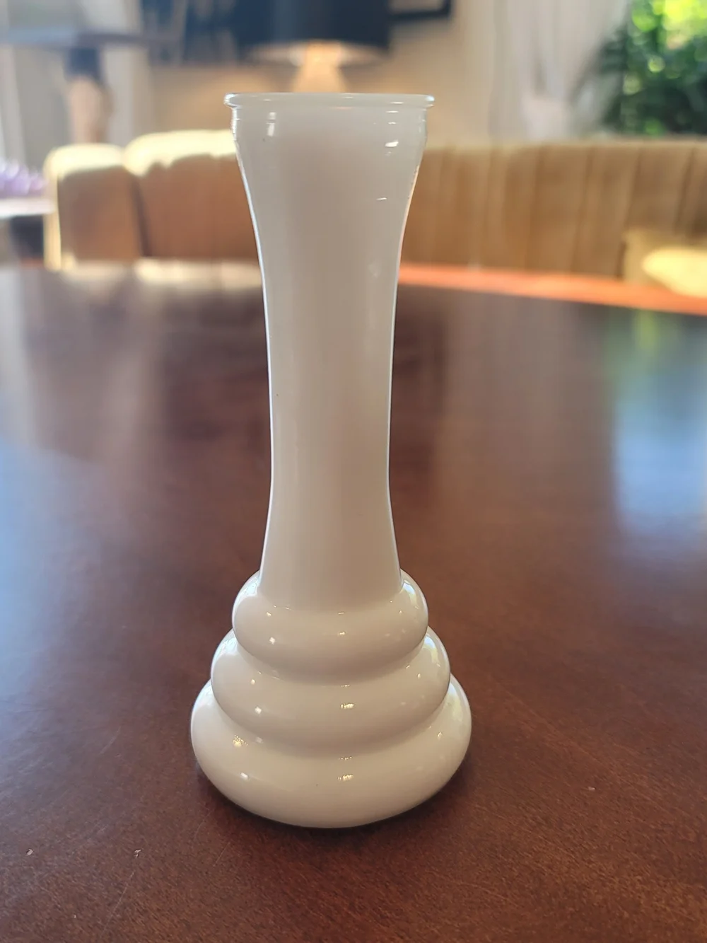 MCM RANDALL Beehive Style Milk Glass Bud Vase 6 Inch